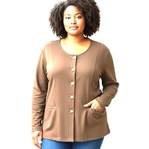 Cato 22W 24W Button Up Women's Blazer Jacket Suit Coat Plus Size 3X 3XL XXXL